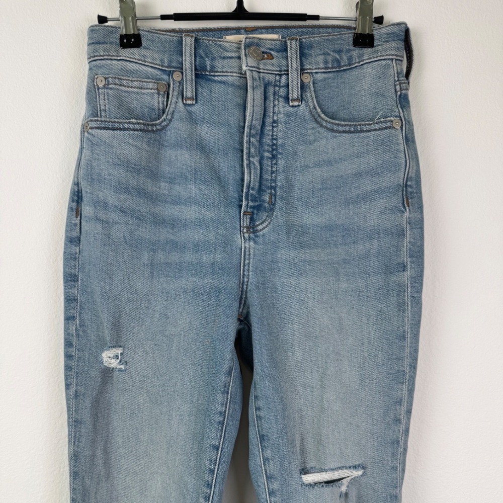 Madewell The Perfect Vintage Jean Women 24 Blue Excellent Distressed Raw Hem